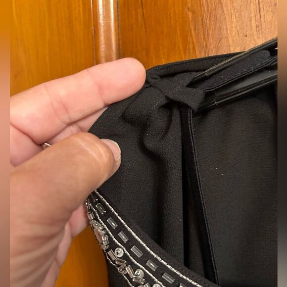 Covington long black two layer blouse, cami snaps into shirt, great condition - Picture 8 of 8